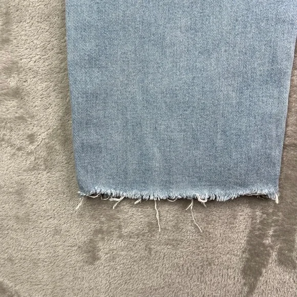 Paige Jeans Womens 31 Blue Hoxton Slim Crop Light Wash High Rise Frayed Denim - Picture 14 of 16